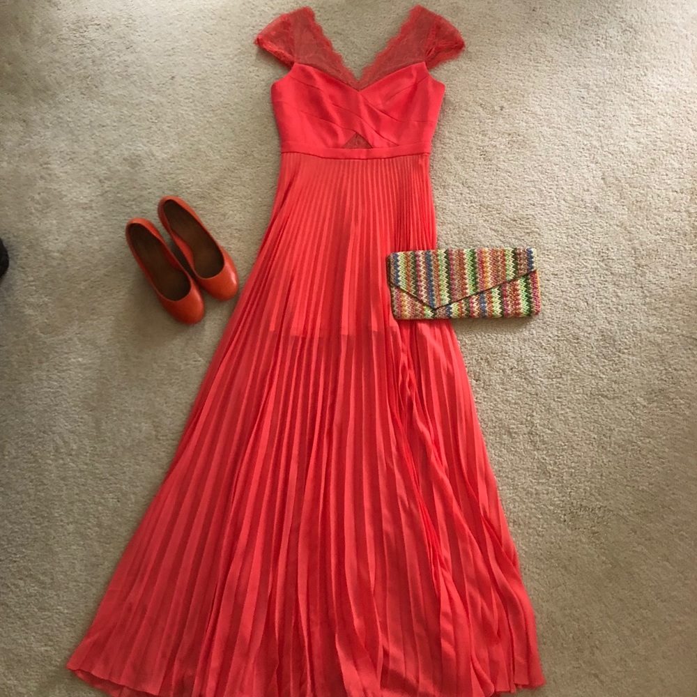 BCBG Max Azria coral dress
